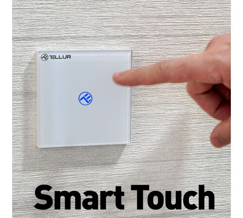 Tellur WiFi Switch 1 Port 1800W Έξυπνος διακόπτης WiFi 1 θύρας σε λευκό (TLL331481)