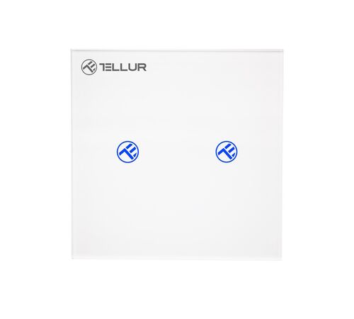 Tellur WiFi Switch 2 Ports 1800W Έξυπνος διακόπτης WiFi 2 θυρών σε λευκό (TLL331491)
