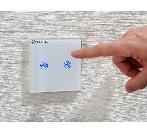 Tellur WiFi Switch 2 Ports 1800W Έξυπνος διακόπτης WiFi 2 θυρών σε λευκό (TLL331491)