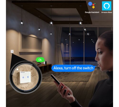 Tellur WiFi Switch 2 Ports 1800W Έξυπνος διακόπτης WiFi 2 θυρών σε λευκό (TLL331491)