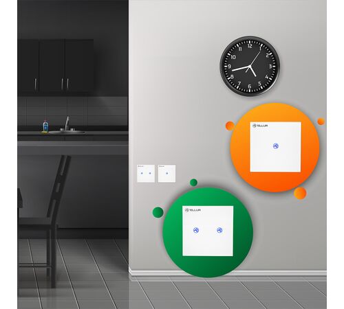 Tellur WiFi Switch 2 Ports 1800W Έξυπνος διακόπτης WiFi 2 θυρών σε λευκό (TLL331491)