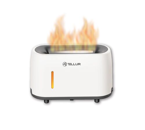 Tellur Flame Aroma Diffuser Ηλεκτρονικός υγραντήρας τηλεχειριζόμενος σε λευκό χρώμα (TLL441121)