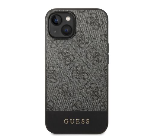 Guess "4G Logo Collection" Printed Stripe Θήκη προστασίας από δερματίνη – iPhone 14 Plus (Γκρι)
