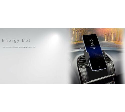 Tellur Fast Wireless Car Charger & Motorized Mount Βάση ασύρματης φόρτισης & Ασύρματος ταχυφορτιστής αυτοκινήτου κατάλληλος για Smartphone (Black)