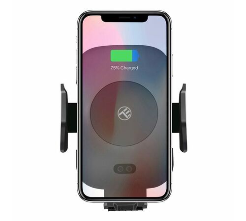 Tellur Fast Wireless Car Charger & Motorized Mount Βάση ασύρματης φόρτισης & Ασύρματος ταχυφορτιστής αυτοκινήτου κατάλληλος για Smartphone (Black)