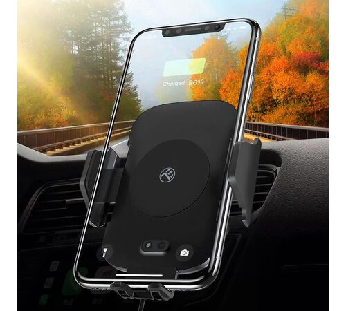 Tellur Fast Wireless Car Charger & Motorized Mount Βάση ασύρματης φόρτισης & Ασύρματος ταχυφορτιστής αυτοκινήτου κατάλληλος για Smartphone (Black)