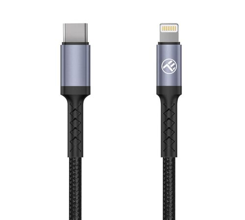 Καλώδιο φόρτισης και δεδομένων 30W Tellur Data Cable USB Type-C σε Lightning - 2 μέτρα σε μαύρο χρώμα