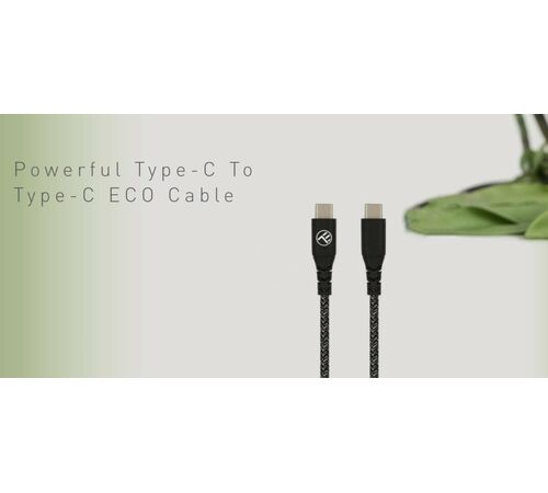 Καλώδιο φόρτισης και δεδομένων Tellur Green Data Cable Type-C σε Type-C – 1 μέτρο σε μαύρο χρώμα