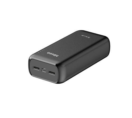 Tellur Powerbank PBC303 30.000mAh σε μαύρο χρώμα με 2x USB, 1xUSB-C (TLL158321)
