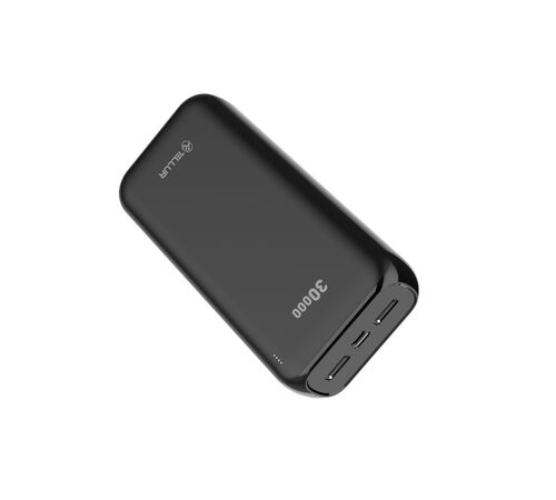 Tellur Powerbank PBC303 30.000mAh σε μαύρο χρώμα με 2x USB, 1xUSB-C (TLL158321)