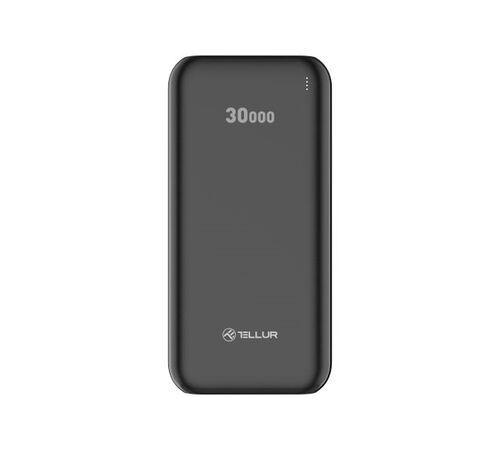 Tellur Powerbank PBC303 30.000mAh σε μαύρο χρώμα με 2x USB, 1xUSB-C (TLL158321)