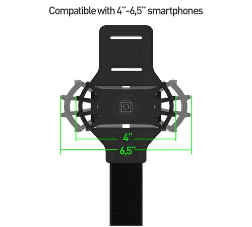 Tellur A100 Αθλητική θήκη μπράτσου Smartphone 4,0″- 6,5″ σε μαύρο χρώμα – TLL191031