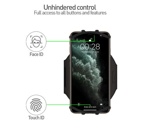 Tellur A100 Αθλητική θήκη μπράτσου Smartphone 4,0″- 6,5″ σε μαύρο χρώμα – TLL191031