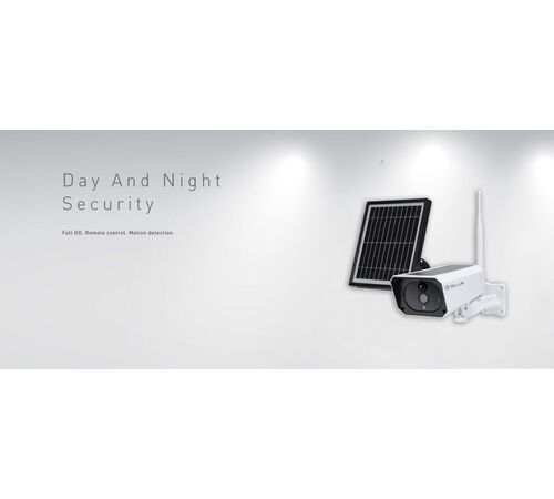 Tellur WiFi Smart Solar Outdoor Camera Έξυπνη IP Κάμερα εξωτερικού χώρου WiFi σε λευκό χρώμα, Solar, FullHD, 1080p, PIR