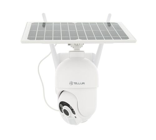 Tellur WiFi Solar Outdoor Camera Έξυπνη IP Κάμερα εξωτερικού χώρου WiFi σε λευκό χρώμα, Solar, P&T, FullHD, 1080p, PIR
