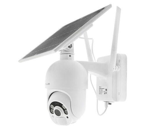 Tellur WiFi Solar Outdoor Camera Έξυπνη IP Κάμερα εξωτερικού χώρου WiFi σε λευκό χρώμα, Solar, P&T, FullHD, 1080p, PIR