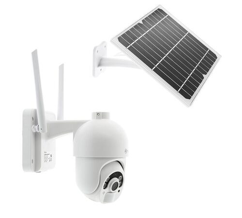 Tellur WiFi Solar Outdoor Camera Έξυπνη IP Κάμερα εξωτερικού χώρου WiFi σε λευκό χρώμα, Solar, P&T, FullHD, 1080p, PIR