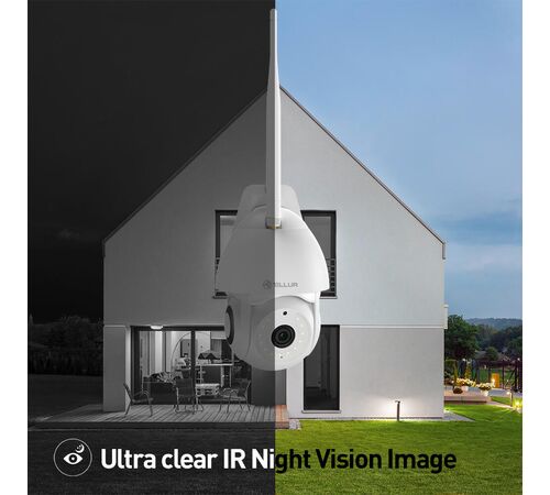 Tellur Smart WiFi Outdoor Camera Έξυπνη IP Κάμερα εξωτερικού χώρου WiFi σε λευκό χρώμα, UltraHD, PTZ, Autotracking, 3MP