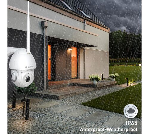 Tellur Smart WiFi Outdoor Camera Έξυπνη IP Κάμερα εξωτερικού χώρου WiFi σε λευκό χρώμα, UltraHD, PTZ, Autotracking, 3MP