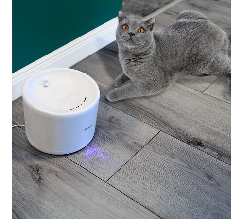 Tellur Smart WiFi Pet Water Dispenser 2L Έξυπνη τηλεχειριζόμενη WiFi Ποτίστρα/Συντριβάνι 2 λίτρων Γάτας/Σκύλου σε χρώμα λευκό