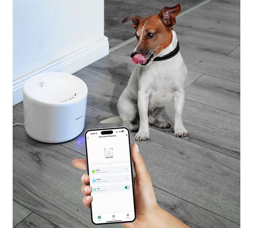 Tellur Smart WiFi Pet Water Dispenser 2L Έξυπνη τηλεχειριζόμενη WiFi Ποτίστρα/Συντριβάνι 2 λίτρων Γάτας/Σκύλου σε χρώμα λευκό