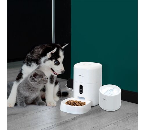 Tellur Smart WiFi Pet Water Dispenser 2L Έξυπνη τηλεχειριζόμενη WiFi Ποτίστρα/Συντριβάνι 2 λίτρων Γάτας/Σκύλου σε χρώμα λευκό