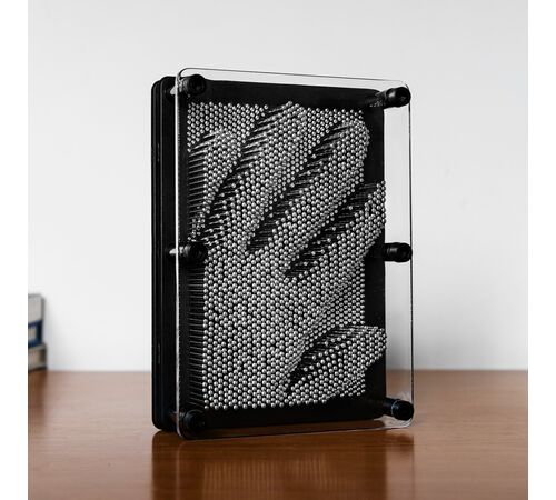 The Source Pin Art - Επιτραπέζιο διακοσμητικό 3D Pin Art - Μαύρο / Ασημί