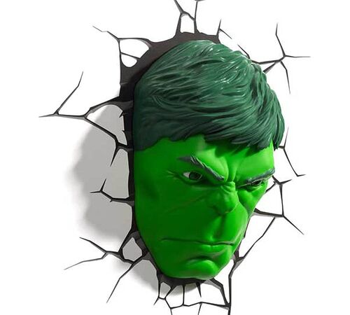 3D Light FX – 3DL – Marvel Hulk Face 3D Deco Light