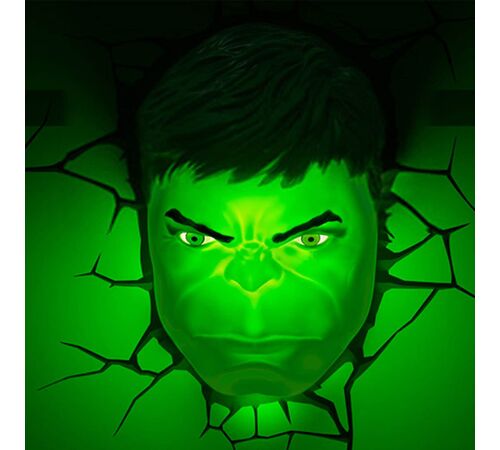 3D Light FX – 3DL – Marvel Hulk Face 3D Deco Light