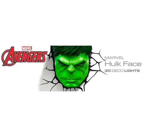 3D Light FX – 3DL – Marvel Hulk Face 3D Deco Light
