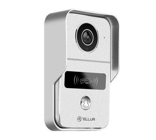 Tellur Smart WiFi Video DoorBell 1080p Ασύρματο Κουδούνι Πόρτας με Κάμερα & Wi-Fi σε ασημί χρώμα FullHD (TLL331511)