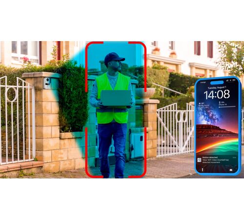 Tellur Smart WiFi Video DoorBell 1080p Ασύρματο Κουδούνι Πόρτας με Κάμερα & Wi-Fi σε ασημί χρώμα FullHD (TLL331511)