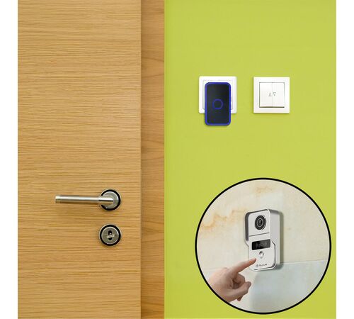 Tellur Smart WiFi Video DoorBell 1080p Ασύρματο Κουδούνι Πόρτας με Κάμερα & Wi-Fi σε ασημί χρώμα FullHD (TLL331511)