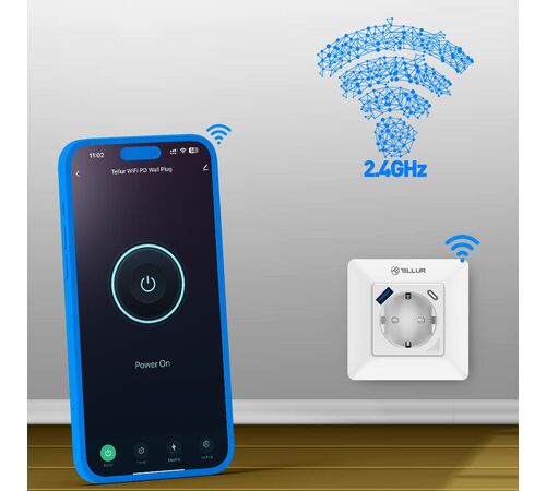 Tellur Smart WiFi Έξυπνη Πρίζα Ρεύματος 3600W / 16A με ενσωματωμένες θύρες 1xUSB 18W & 1xUSB-C PD 20W σε λευκό (TLL331531)