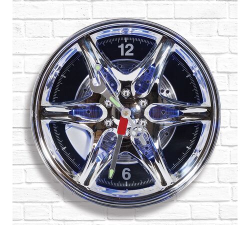 The Source Led Wheel Rim Clock- Φωτιζόμενο Ρολόι Τοίχου σε Σχήμα Τροχού