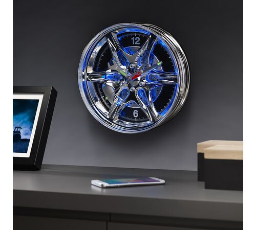 The Source Led Wheel Rim Clock- Φωτιζόμενο Ρολόι Τοίχου σε Σχήμα Τροχού