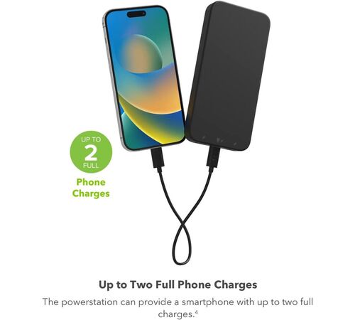 Mophie Powerstation 2023 Powerbank 10.000mAh με 2 θύρες USB-A και 1 θύρα USB-C (PowerDelivery 20W) σε μαύρο χρώμα