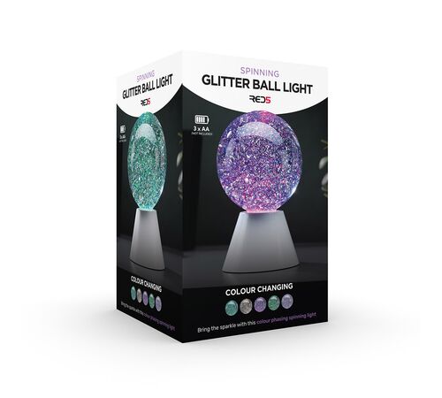 The Source - Spinning Glitter Ball - Περιστρεφόμενη Διακοσμητική Μπάλα Με Glitter