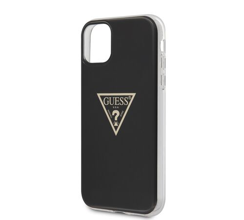 Guess “Metallic Triangle Glitter Logo Collection” Θήκη προστασίας από σιλικόνη – iPhone 11 Pro Max (Black – GUHCN65PCUMPTBK)