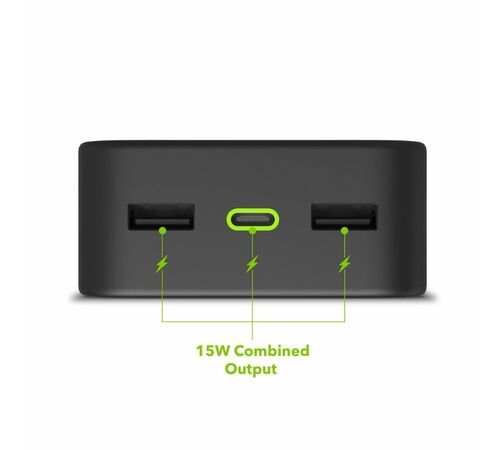 Mophie Powerstation 2023 Powerbank 20.000mAh με 2 θύρες USB-A και 1 θύρα USB-C (PowerDelivery 20W) σε μαύρο χρώμα