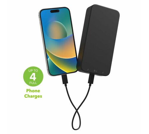 Mophie Powerstation 2023 Powerbank 20.000mAh με 2 θύρες USB-A και 1 θύρα USB-C (PowerDelivery 20W) σε μαύρο χρώμα