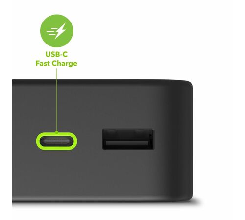 Mophie Powerstation 2023 Powerbank 20.000mAh με 2 θύρες USB-A και 1 θύρα USB-C (PowerDelivery 20W) σε μαύρο χρώμα