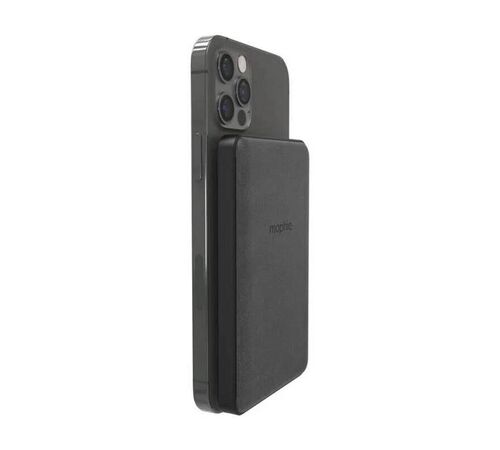 Mophie Snap+ Juice Pack Mini Μαγνητικό Powerbank 5.000 mAh με ενσωματωμένο Snap Adapter και υποστήριξη Qi & MagSafe σε χρώμα μαύρο