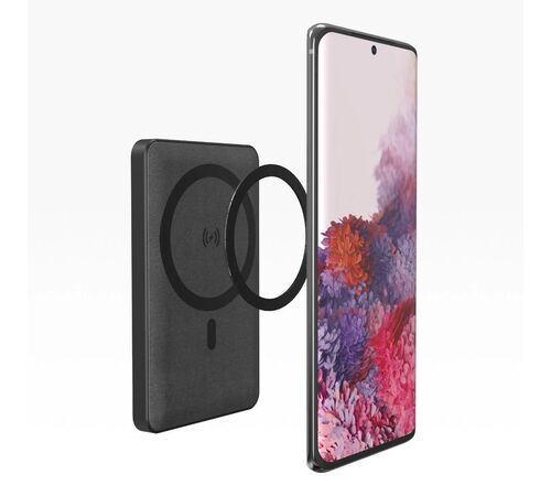 Mophie Snap+ Juice Pack Mini Μαγνητικό Powerbank 5.000 mAh με ενσωματωμένο Snap Adapter και υποστήριξη Qi & MagSafe σε χρώμα μαύρο