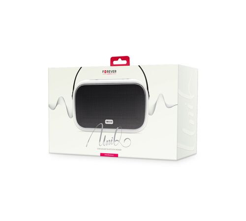 Forever UNIQ BS-660 Ηχείο Bluetooth 5W με Ραδιόφωνο και διάρκεια μπαταρίας έως 4 ώρες Λευκό