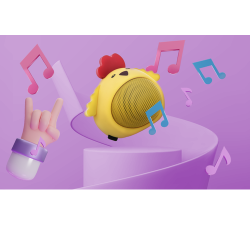 Forever Sweet Animal ABS-100 Chicken Bluetooth Speaker Ασύρματο Ηχείο Bluetooth 3W – Chicky Yellow