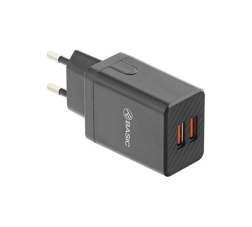 Tellur Dual USB Wall Charger 2.4A Φορτιστής δύο θυρών (2xUSB), σε μαύρο χρώμα