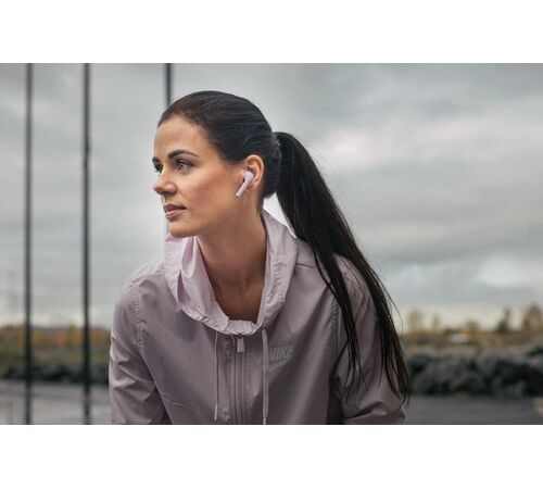 Defunc TRUE SPORT Bluetooth 5.2 Ασύρματα Αθλητικά True Wireless Ακουστικά με θήκη (ροζ)