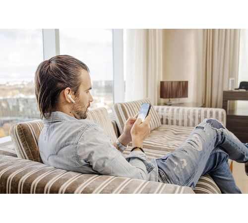 Defunc TRUE ENTERTAINMENT Bluetooth 5.2 Ασύρματα True Wireless Ακουστικά με θήκη (λευκό)