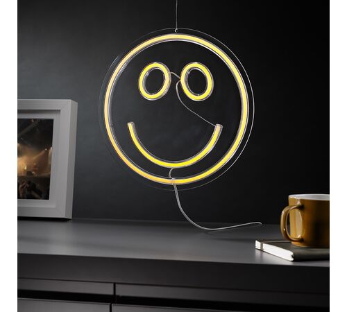 The Source - Neon Smiley Face - Διακοσμητικό φωτιστικό τοίχου Χαμογελαστό πρόσωπο